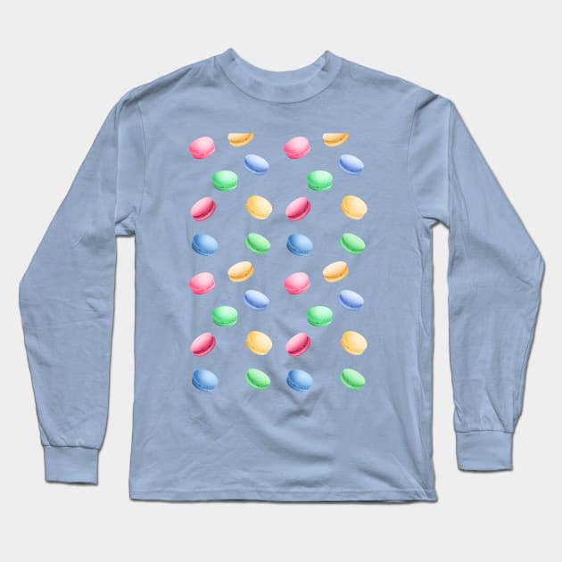 Macaroon pattern Long Sleeve T-Shirt by Digitaldreamcloud